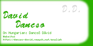 david dancso business card